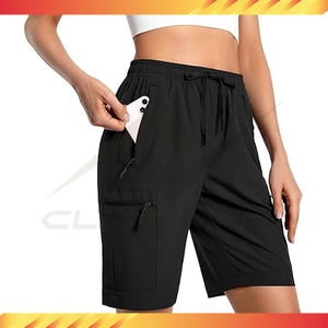 Pantalones cortos de Yoga ligeros de alta calidad para mujer, deportivos, informales, transpirables, de secado rápido, de LICRA atléticos/bolsillos con cremallera de nailon - Product Image 3