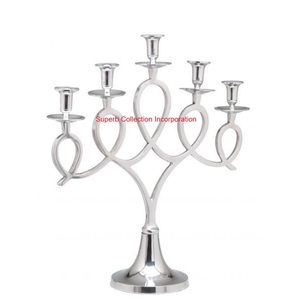 Candelabros de hierro decorativos para el hogar con soporte de vela de metal creativo moderno para bodas, fiestas y cenas de Navidad - Product Image 2
