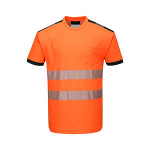 <b>High</b> <b>Vis</b> Fluorescent Safety 100% Polyester Short Sleeve Construction <b>Shirts</b> Glory Color Custom Made Workwear <b>Polo</b> <b>Shirt</b> - Product Image 4