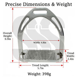 Étriers de sécurité équestres en alliage d'aluminium anodisé léger de qualité supérieure pour l'équitation, le saut d'obstacles et l'équitation - SHER SONS - Product Image 6