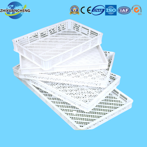 Bandejas plásticas perfurado feito sob medida do alimento | 45x5cm/60x80x100cm empilhável com pés - Product Image 2