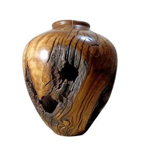 Diseño atractivo Acabado natural Florero de madera decorativo Accesorios de decoración de fiesta Florero de diseño clásico - Product Image 1