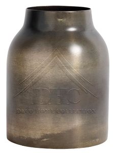 Florero de metal grande y atractivo para interiores contemporáneos con jarrones de metal con acabado pulido dorado, un toque de gran diseño - Product Image 5