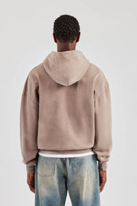 Sweat à capuche zippé d'hiver à manches longues pour hommes de haute qualité logo brodé personnalisé couleur unie tenue décontracté impression numérique - Product Image 5