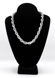 Chaîne cubaine en moissanite de qualité supérieure, 9,7 mm, argent blanc, or 14 carats, or massif, hip hop, mode, fête, cadeau de mariage, 18 pouces - Product Image 4