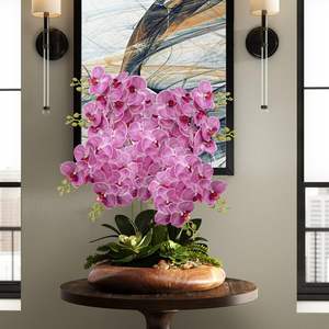 THAOF-125 3D ประเภทประดิษฐ์กล้วยไม้ดอกไม้ Faux ดอกไม้กล้วยไม้บอนไซพืชสําหรับงานแต่งงานที่บ้าน - Product Image 4