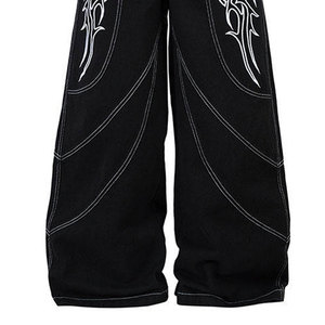 2025 Trend-Gothic Punk-Rock Slim Fit Pantalones casuales transpirables Estilo hip-hop Pantalones Cargo negros Pantalones de hombre - Product Image 3