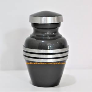 Popular Design Black & Silver Color Cremation <b>Urns</b> Good Quality Keepsake Cremation <b>Urn</b> <b>for</b> <b>Ashes</b> Aluminum Cremation <b>Urn</b> - Product Image 3