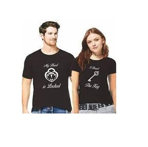 เสื้อยืดคู่พิมพ์ลายเอง,เสื้อลำลองสำหรับคู่รักผ้าฝ้าย100% เสื้อยืดคู่รักน่ารัก - Product Image 6