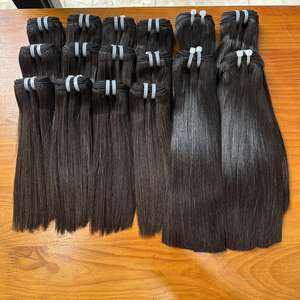 Extensions de Cheveux Humains Vietnamiens Double Dessinés Super VIP Os Droit Noir Naturel avec Extrémité Soyeuse Super Double Brillant - Product Image 4