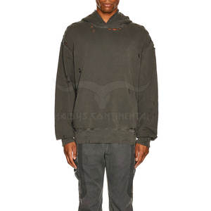 Tasa de venta al por mayor 2024 Los mejores hombres de moda Sudaderas con capucha desgastadas Low Moq Sudaderas con capucha desgastadas para hombres - Product Image 4