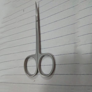 Customized Manicure <b>Scissor</b> Sand Finish Fine Point <b>Curved</b> Sharp Blade Stainless Steel Cuticle <b>Scissors</b> 3.5 Inch - Product Image 3