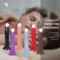 Consolador Productos para adultos Juguetes para adultos para mujeres con ventosas Consolador de simulación suave Tipo manual Consolador realista enchufable