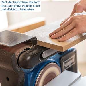 Lijadora de Disco Eléctrica de 370W con Plato de Lijado de 715mm x 100mm, Mesa de Soporte de 150mm, Velocidad Ajustable de 90-45 Grados, 7.5 m/s - Product Image 1