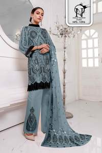 Dernier Designer Pure Faux Georgette Broderie Séquence Travail Salwar Costume par Fab Zone pour Party Wear - Product Image 5