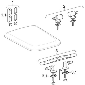 Siège de toilette Geberit ICon Square à fermeture douce avec mécanisme de dégagement rapide, blanc - Product Image 4