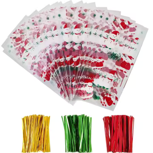 Bolsas de regalos del Día DE LA Independencia con lazos torcidos PE celofán impermeable EE. UU. Memorial Day Celebration Jelly Party Supplies - Product Image 3