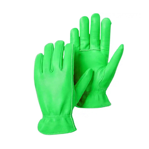 Guantes de conductor de cuero de dedo completo Premium con 100% guantes elegantes transpirables y cómodos perfectos para uso diario - Product Image 2