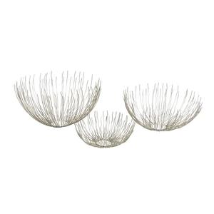 Lot de 3 bols décoratifs modernes en fil métallique avec un design unique, idéaux pour la présentation de fruits de la pièce maîtresse de table et la décoration intérieure. - Product Image 4