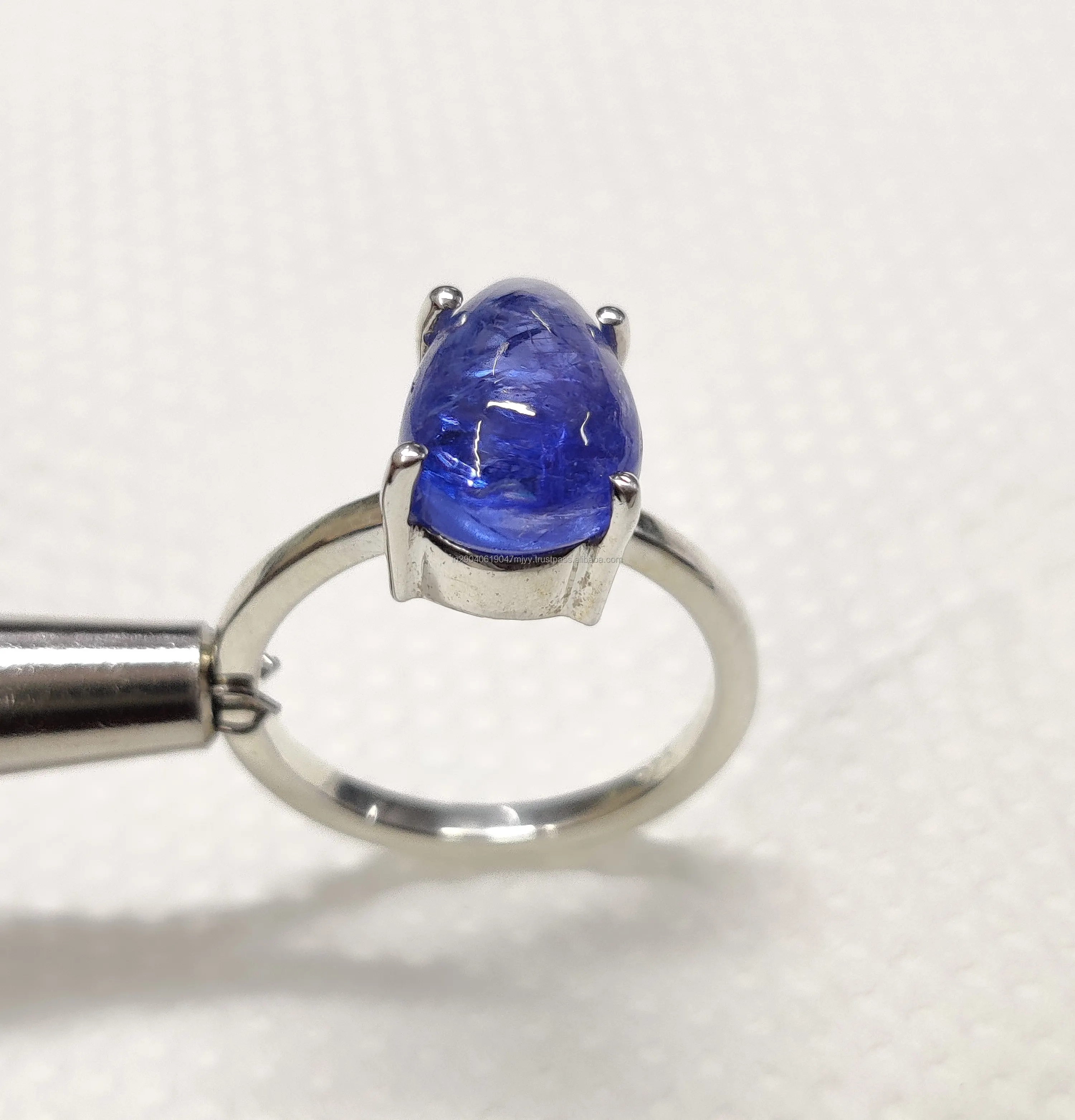 Natural Tanzanite Silver Ring Top Quality Pear Shape Sterling Silver Ring Amazing Handmade Jewelry