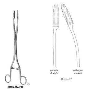 Pinzas Quirúrgicas de Acero Inoxidable para Ginecología y Obstetricia Sims Maier, Fabricante de Instrumentos Médicos de Alta Calidad - Product Image 3