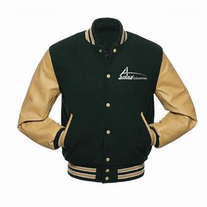Leather Sleeves Varsity <b>Jackets</b> for Men Casual Wear Baseball <b>Jackets</b> Wool Made Winter <b>Jackets</b> OEM - Product Image 1