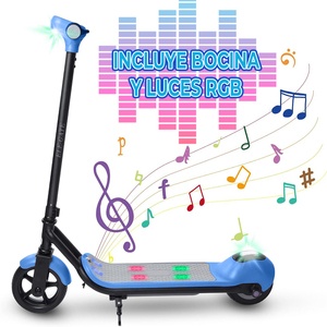 Monopattino Elettrico 110W per Bambini, Pieghevole con Telaio in Acciaio, Luci RGB e Clacson, 24V per Uso Esterno, per Neonati e Bambini - Product Image 2