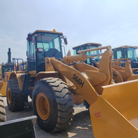안정적인 빠른 로딩, 낮은 연료 소비량, 5톤 정품 캣 엔진 장착 CAT 966H 중고 프론트 휠 로더 (CE 인증)