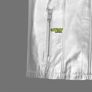 Femmes Or Argent Véritable Pur Cuir Vestes Oversize Longs Manteaux en Cuir - Product Image 6