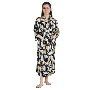 Boho Style Kimono Robe De Bain En Pure Coton Fleuri <b>Cardigan</b> La Mode Printemps & t Robe De Chambre Douce Pour La Maison - Product Image 3