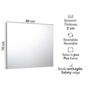 Miroir encastré réversible de 80 cm H 70 cm - Product Image 4
