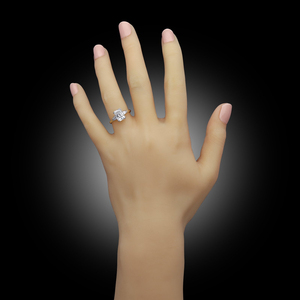 Anillo de diamante de laboratorio solitario de joyería fina, anillo de diamante CVD de corte de oro rosa de 18 quilates, anillo de diamante de compromiso de alta calidad para Unisex - Product Image 6