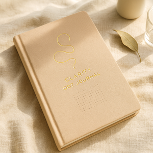 Carnet de notes LABON Clarity Dot Journal, couverture rigide en lin avec design en feuille d'or pour le journaling, la planification, l'écriture et la pleine conscience - Product Image 6