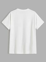 T-shirt à manches courtes en coton tricoté 100 % respirant et confortable pour homme, col rond, coupe classique, séchage rapide, motif géométrique, écologique