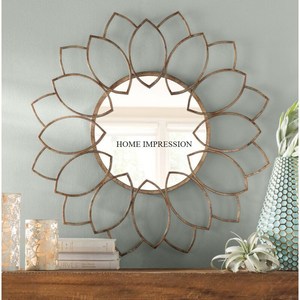 Fournisseur direct d'usine Miroir mural métallique en acier inoxydable Qualité supérieure Miroir mural fantaisie de grande taille pour la maison et le salon - Product Image 6