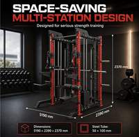 Rack de Sentadillas, Pequeño, Tipo Gantry Smith, Tres en Uno, Entrenamiento Integral, Equipo de Fitness Comercial Multifuncional