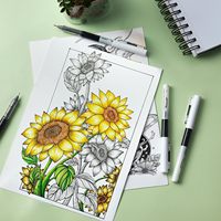 Ohuhu Liquid Fineliner Stylos à Dessin 9 Tailles Écriture Lisse pour Dessin Croquis Journalisation Anime Artistes Débutants-Kohala
