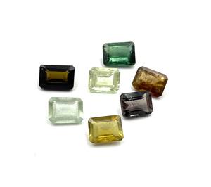Lot de pierres précieuses en vrac tourmaline multicolore naturelle coupe octogonale 3*5-6*8 MM pour la fabrication de bijoux - Product Image 4