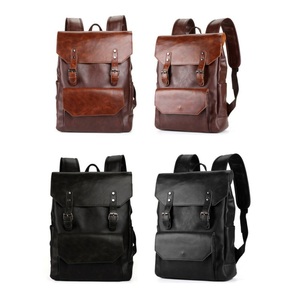 Sac à dos en cuir de vache de qualité supérieure avec plusieurs compartiments pour la randonnée, les voyages en plein air et les sacs à dos pour étudiants - Product Image 3