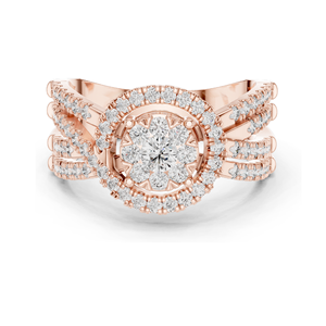 แหวนเพชรแล็บ 0.816 กะรัต สำหรับสุภาพสตรี ความใส VVS-VS สี EF ทอง 18KT, 14KT, 10KT และเงิน 925  ทองชมพู, ทองเหลือง, ทองขาว - Product Image 2