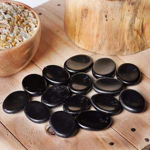 Pierre de souci de pouce de tourmaline noire naturelle faite à la main pierre précieuse polie pour la Protection de soulagement de l'anxiété énergie positive - Product Image 5