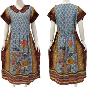 ชุดราตรีผ้าเรยอนระบายอากาศสำหรับผู้หญิงใส่ในชีวิตประจำวันสวมใส่สบายมีสายรัดเอวและคอเสื้อหยัก - Product Image 6