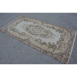 พรมขนกระต่ายปลอมแบบดั้งเดิมขนกระต่ายขนเฟอร์พรมตุรกีสีน้ำตาล3.8x7.2ft วินเทจแบบดั้งเดิมพื้นที่ขนาดใหญ่รูปสี่เหลี่ยมผืนผ้าการเย็บปะติดปะต่อกันดีไซน์ขนเฟอร์ขนกระต่าย - Product Image 4