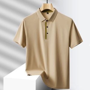 OEM ODM hombres moda verano seda hielo Scarless secado rápido negocios Casual para Polo transpirable camiseta sin planchar - Product Image 2