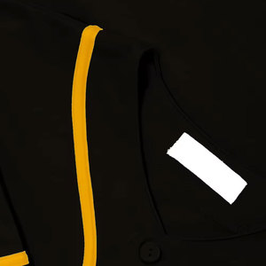 Ropa deportiva personalizada, uniformes de béisbol personalizados, camiseta con logotipo personalizado, camiseta de béisbol negra en blanco, camiseta de béisbol - Product Image 3