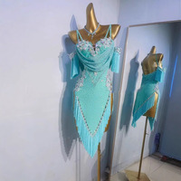 Jupe de danse latine diamant gland nouveau adulte femme formation vêtements Performance compétition vêtements de Performance professionnels