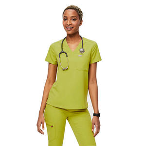 Scrubs d'allaitement décontractés avec poches fonctionnelles à taille élastique et tissu léger - Product Image 3