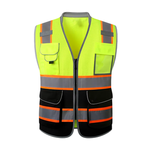 Perroquet personnalisé noir couleur bande réfléchissante gilet de sécurité gilets de sécurité veste travailleurs de la Construction gilet pour hommes - Product Image 3