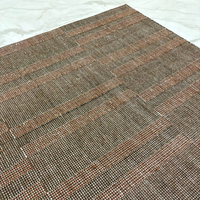 Tapis de prière moderne abstrait en laine et coton tissé à la main, à poils ras, tissage plat, réversible, écologique, antidérapant, avec bande en latex antibactérien