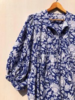 Robe midi en gaze de coton imprimée à la main, motif floral, vente en gros pour femmes, exportation au meilleur prix